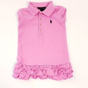 Toddler Pink Ruffled Polo Ralph Lauren Tunic